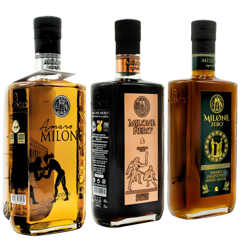 Tris di Amari: Amaro Milone, Milone Nero e Milone Zero cl 70 Lacinio | Milone Spirits