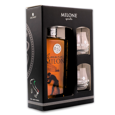 Gift Box Amaro Milone con 2 bicchieri
