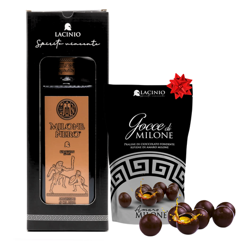 Milone Nero cl 70 con Astuccio e Gocce di Milone Lacinio | Milone Spirits
