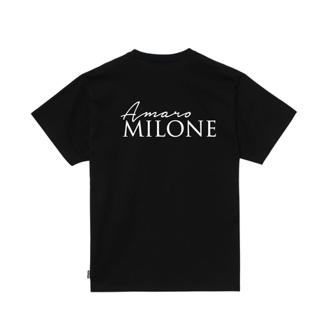 T-shirt Milone Nera stampa bianca