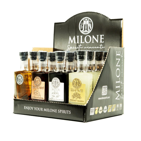 Box Degustazione Milone 20 pezzi da 5 cl Lacinio | Milone Spirits