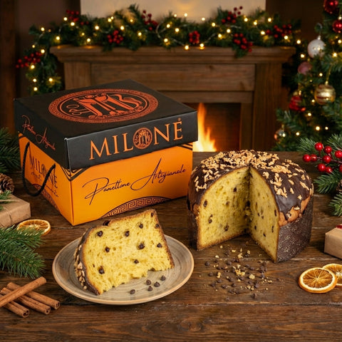 Panettone Artigianale Milone con Gocce di Cioccolato Lacinio Store