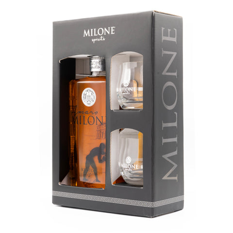 Gift Box Amaro Milone con 2 bicchieri