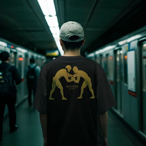 T-shirt Maglia Ufficiale Amaro Milone effetto oro Lacinio | Milone Spirits