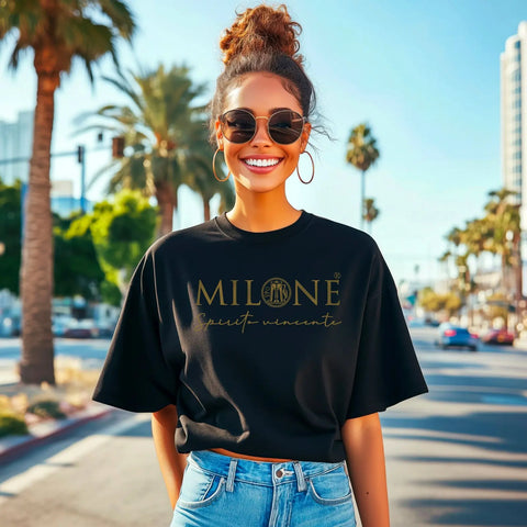 T-shirt Maglia Ufficiale Amaro Milone effetto oro Lacinio | Milone Spirits