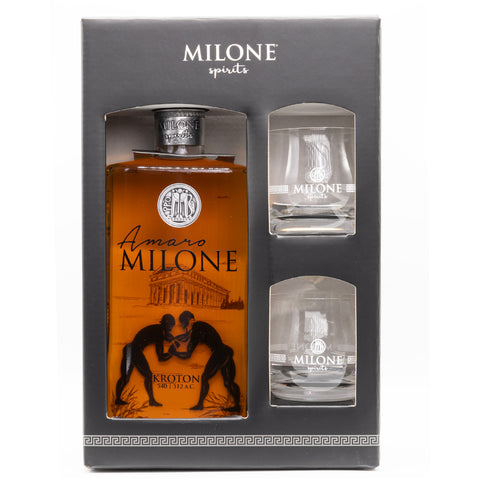 Gift Box Amaro Milone con 2 bicchieri