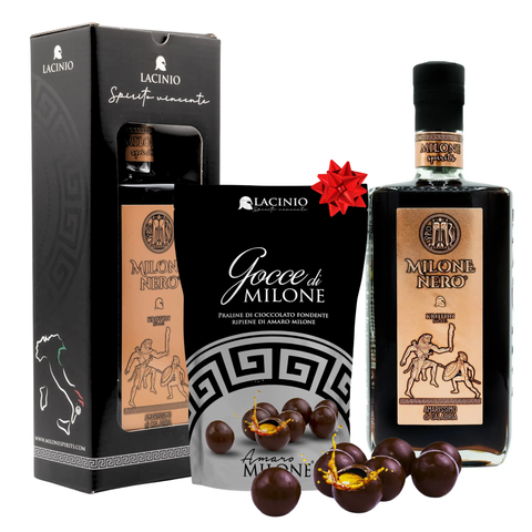 Milone Nero cl 70 con Astuccio e Gocce di Milone Lacinio | Milone Spirits