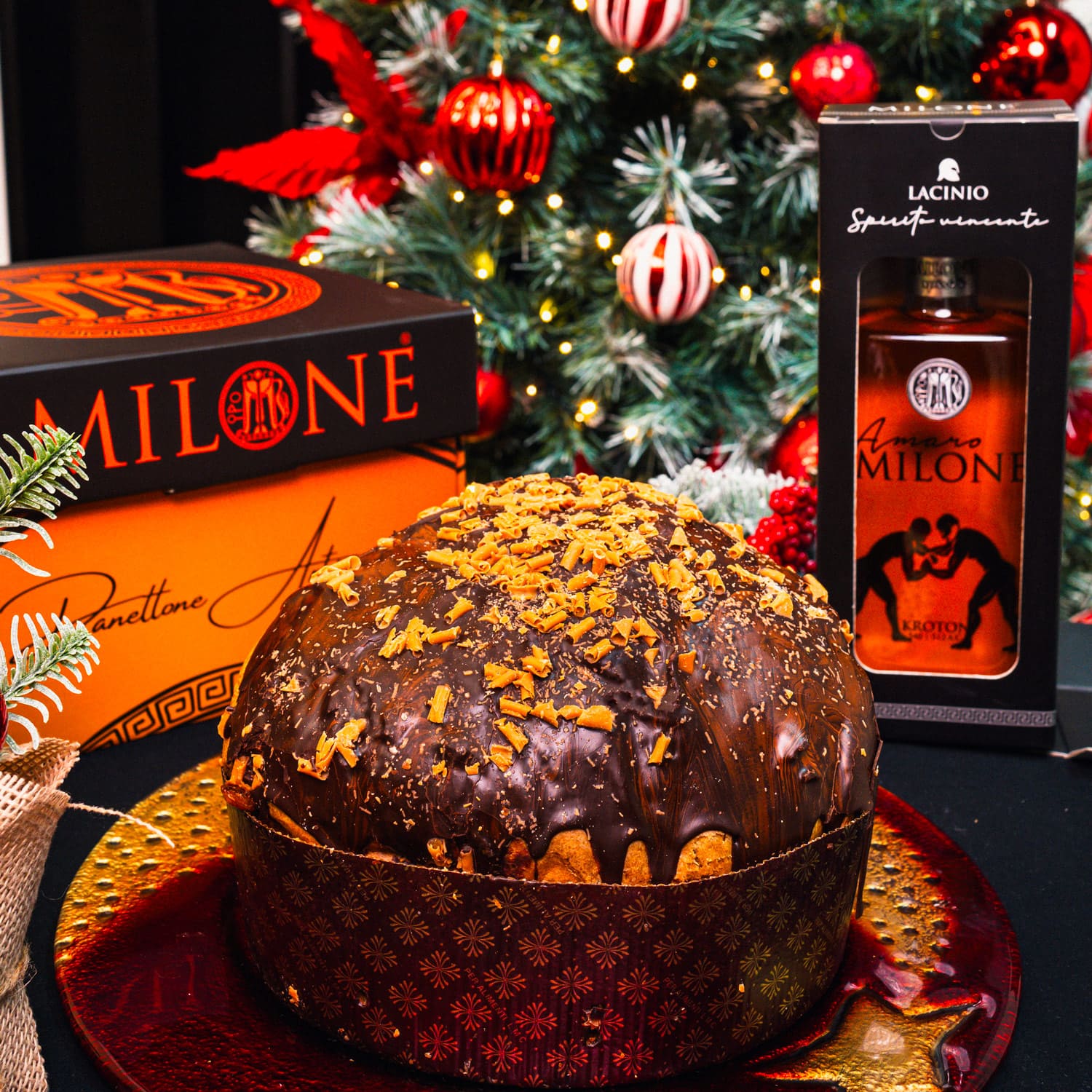 Panettone Artigianale Milone con Gocce di Cioccolato e Amaro Milone ...